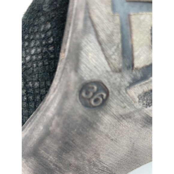 *Taos Standout Black Suede Leather Boots Womens US 5.5 Reptile Embossed - Picture 10 of 12